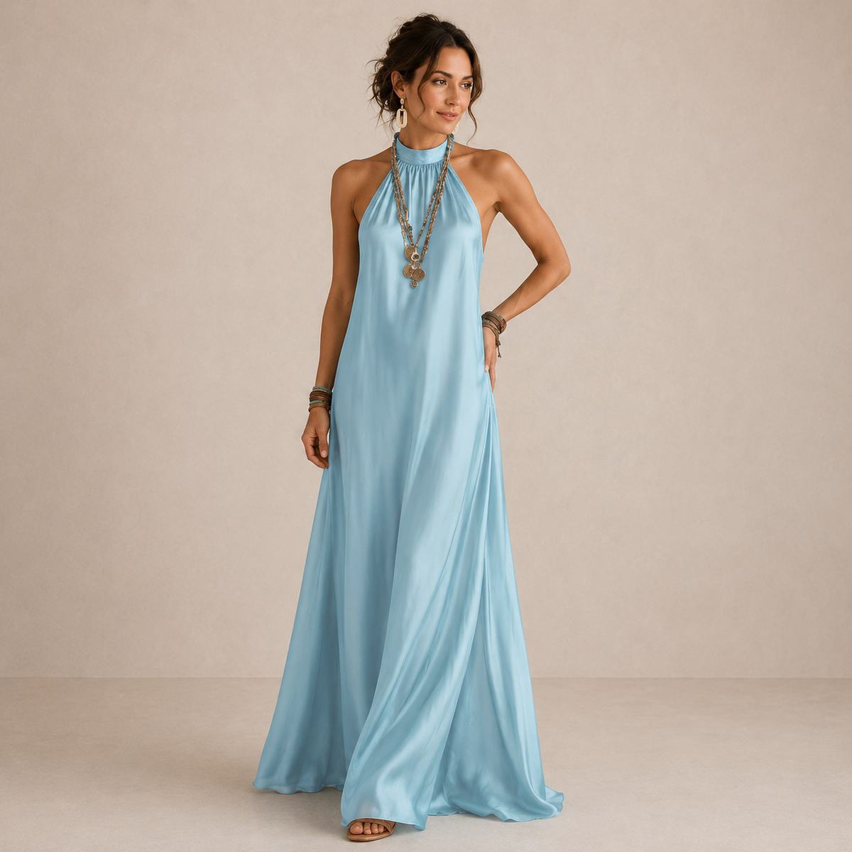 ALINA | Maxi Halter Dress