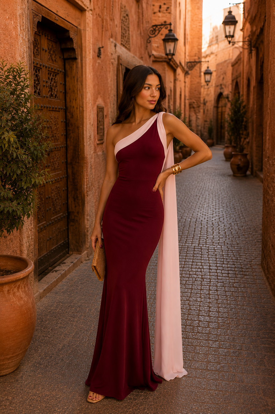Vivian Dress in Bordeaux