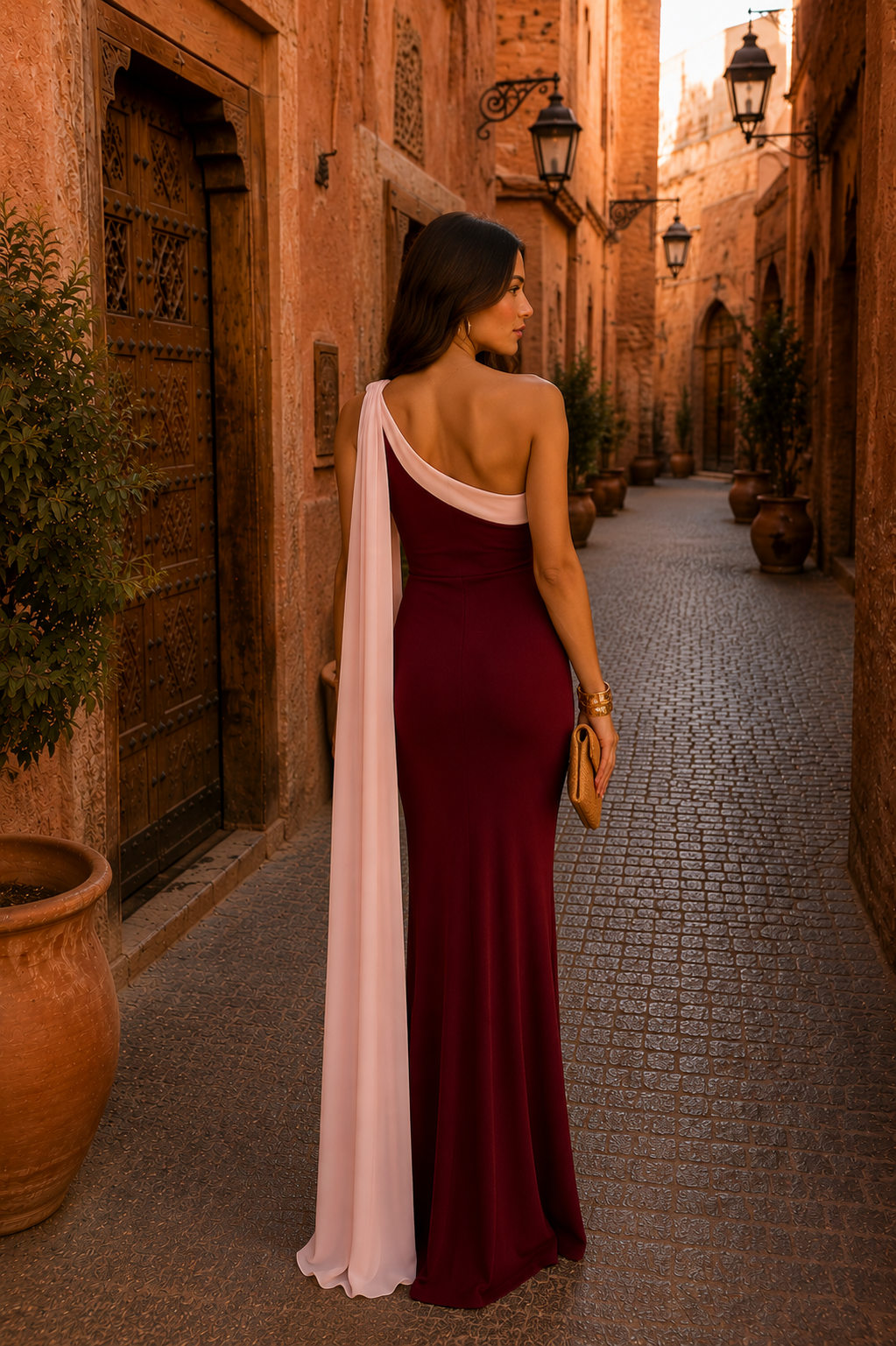 Vivian Dress in Bordeaux