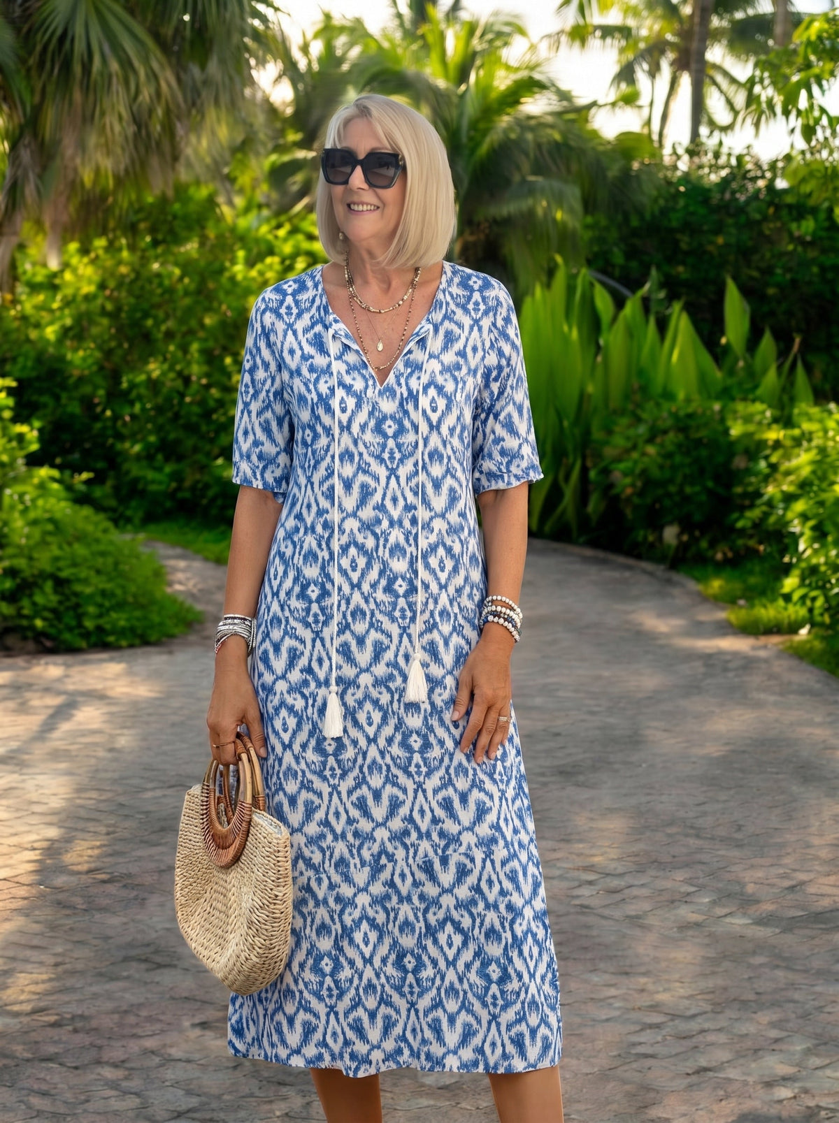 Luna | Bohemian Style Casual Midi Dress