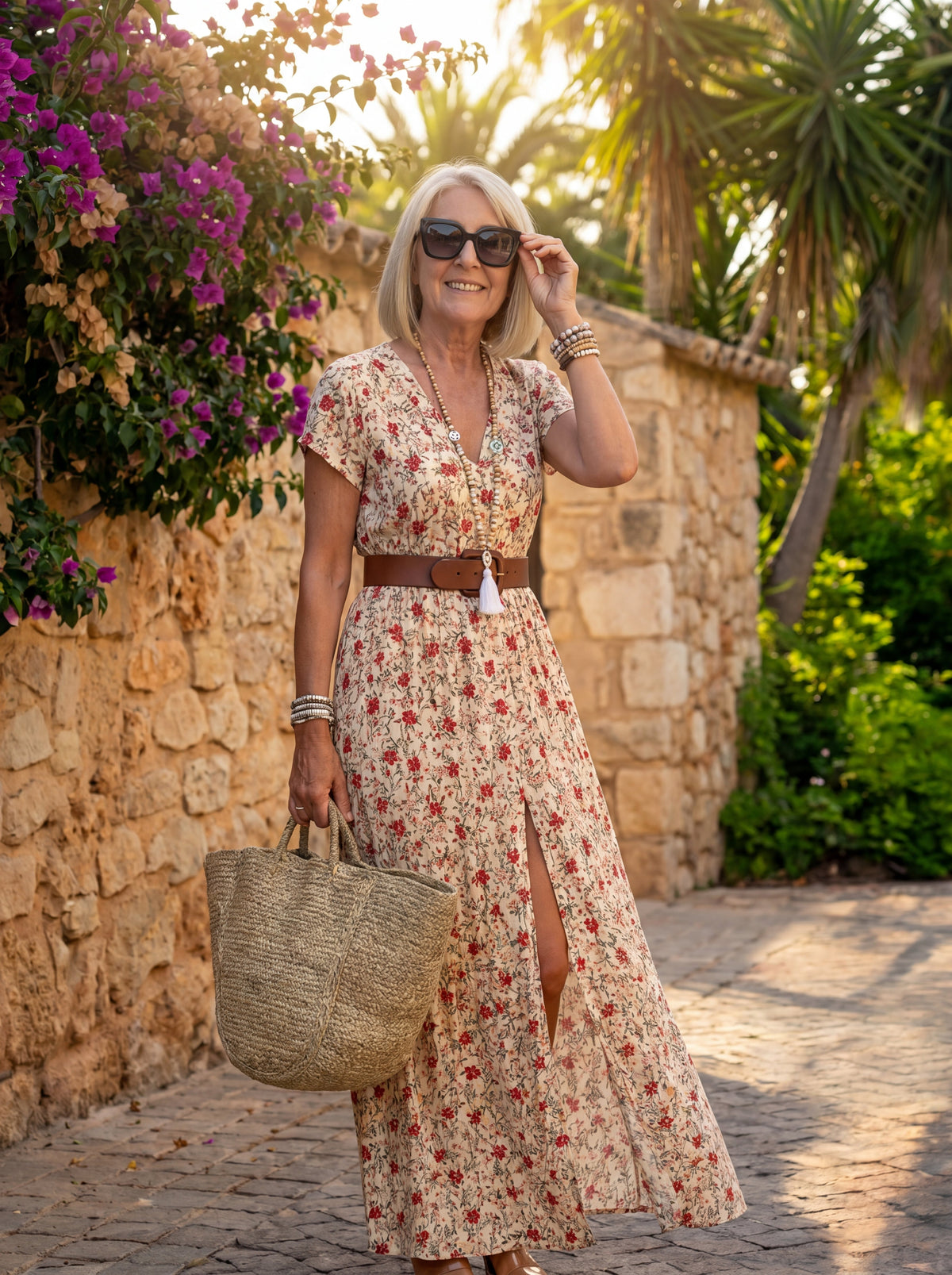 Joselin™ – Long Bohemian and Flowing Dress with Belt