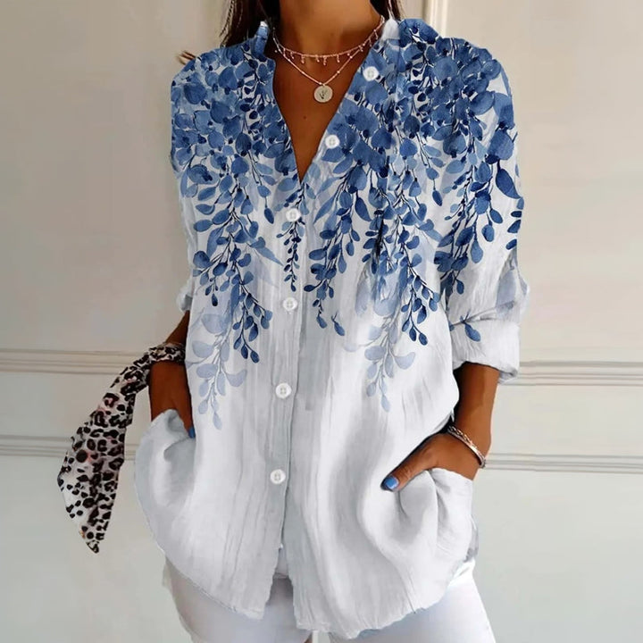 Fiona | Leaf Print Blouse