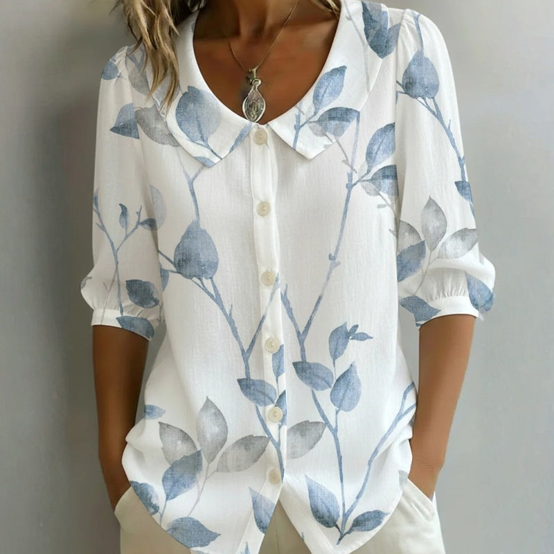 Lila | Leaf Print Blouse