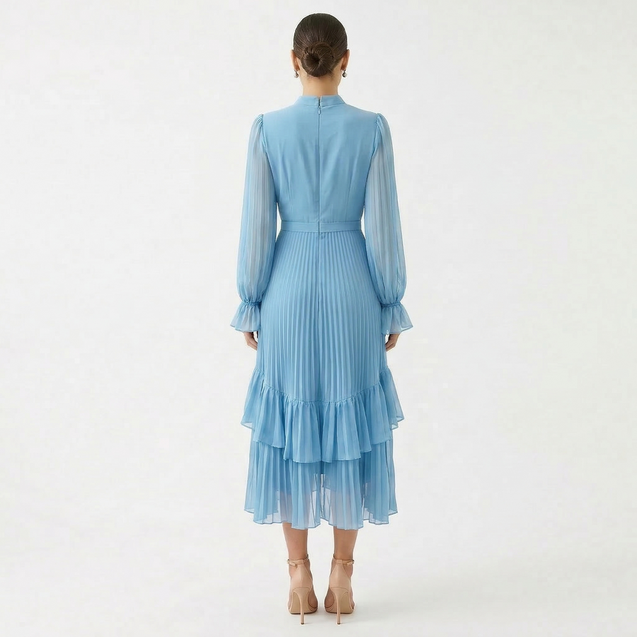 Melanie - Dress with Pleats and Wide Sleeves