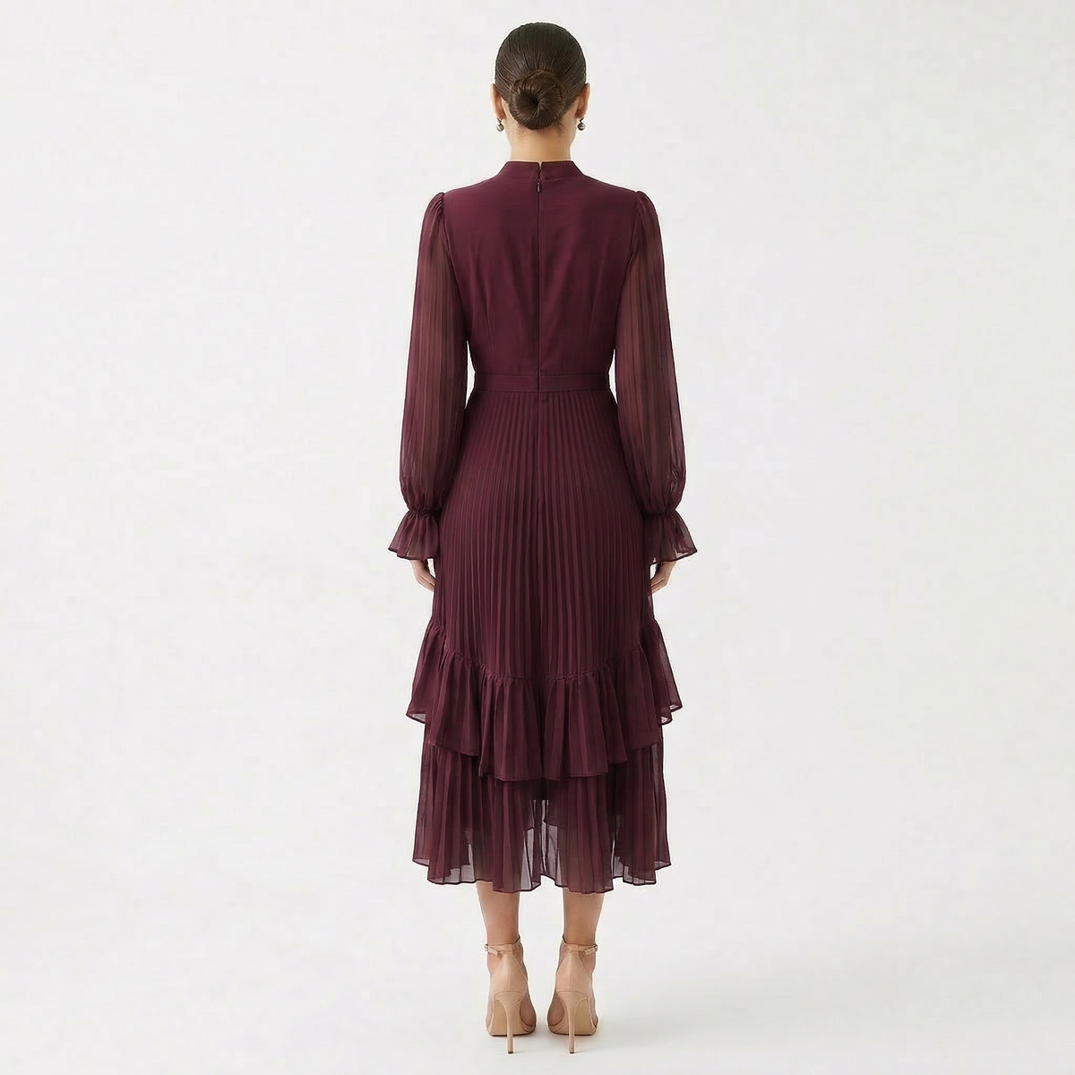 Melanie - Dress with Pleats and Wide Sleeves