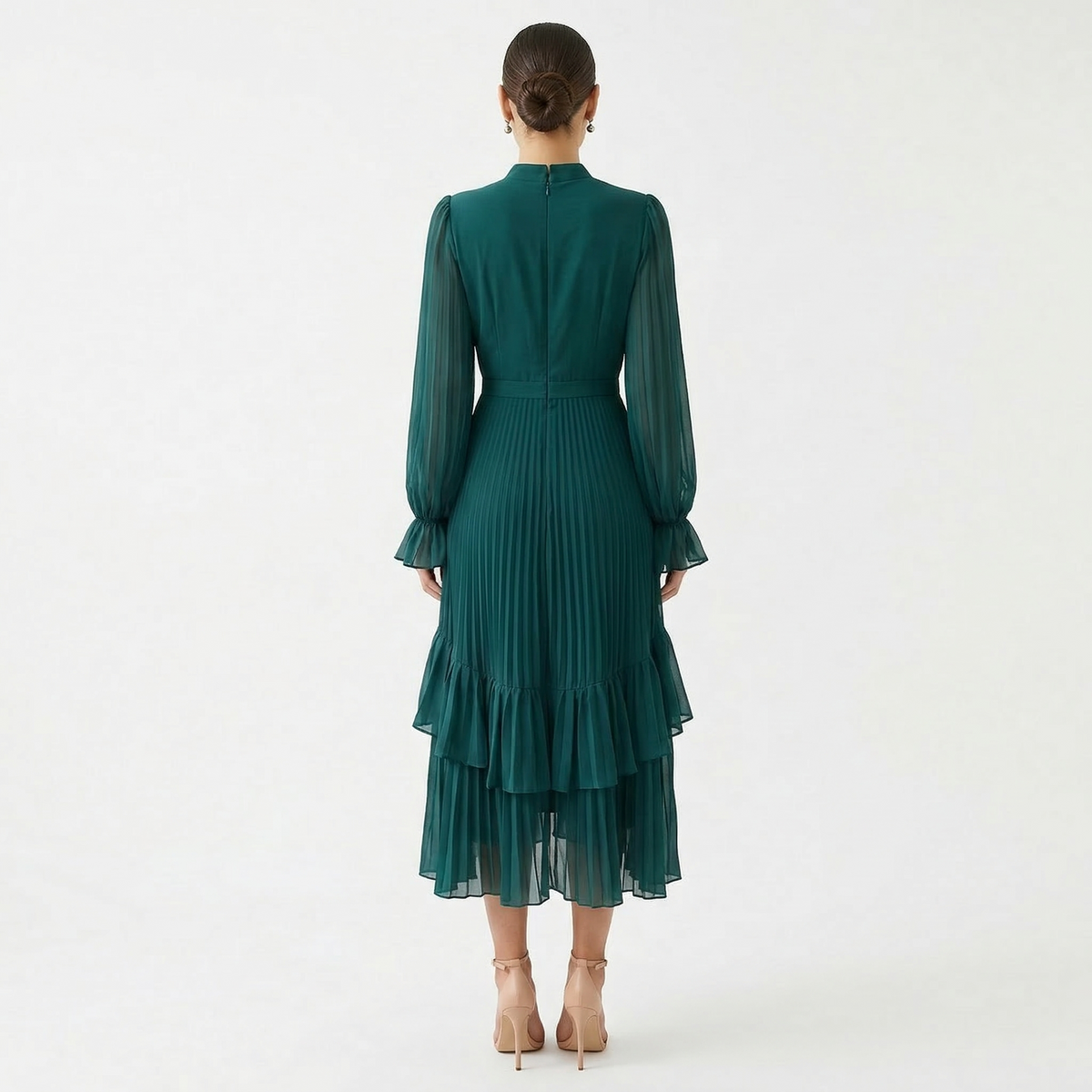 Melanie - Dress with Pleats and Wide Sleeves