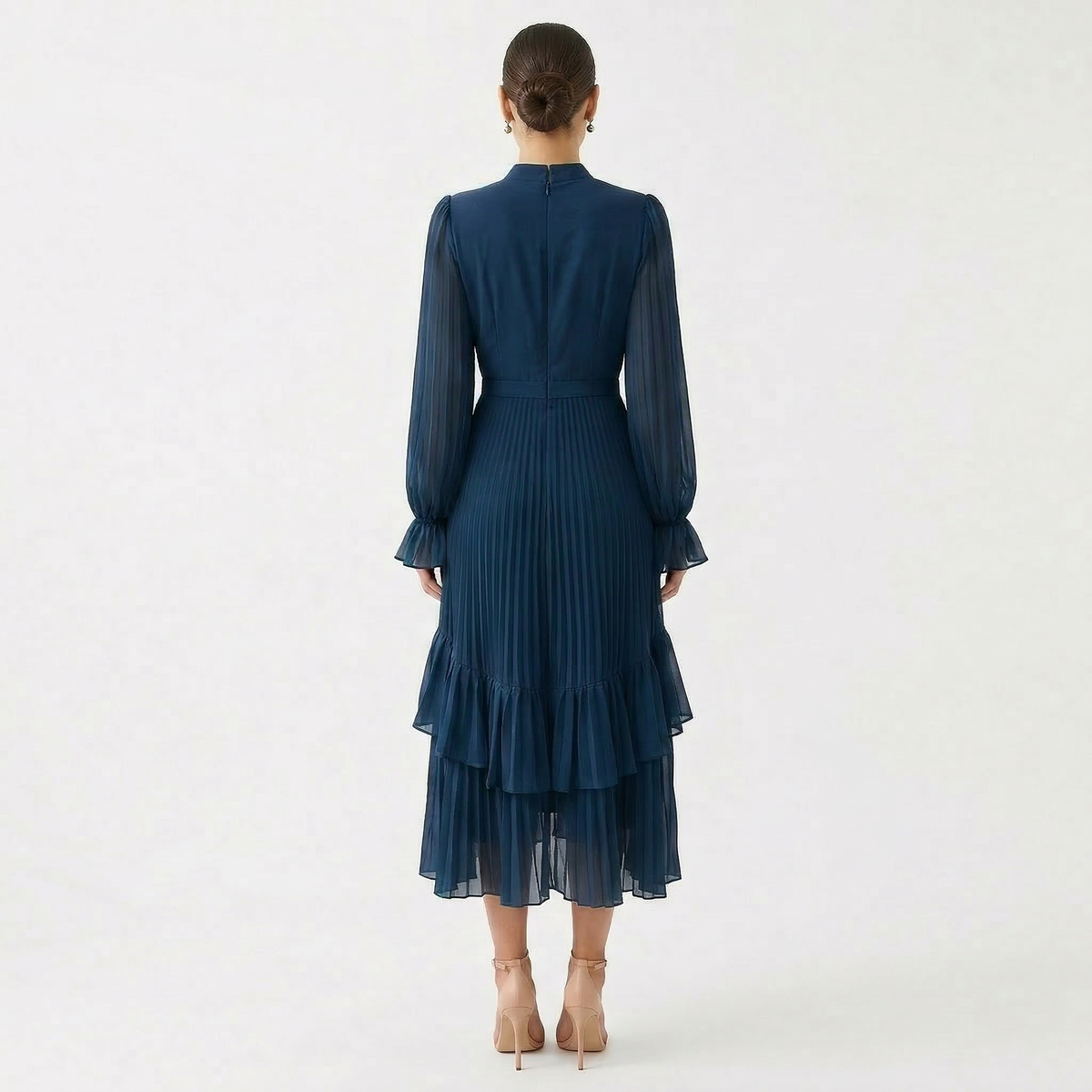 Melanie - Dress with Pleats and Wide Sleeves