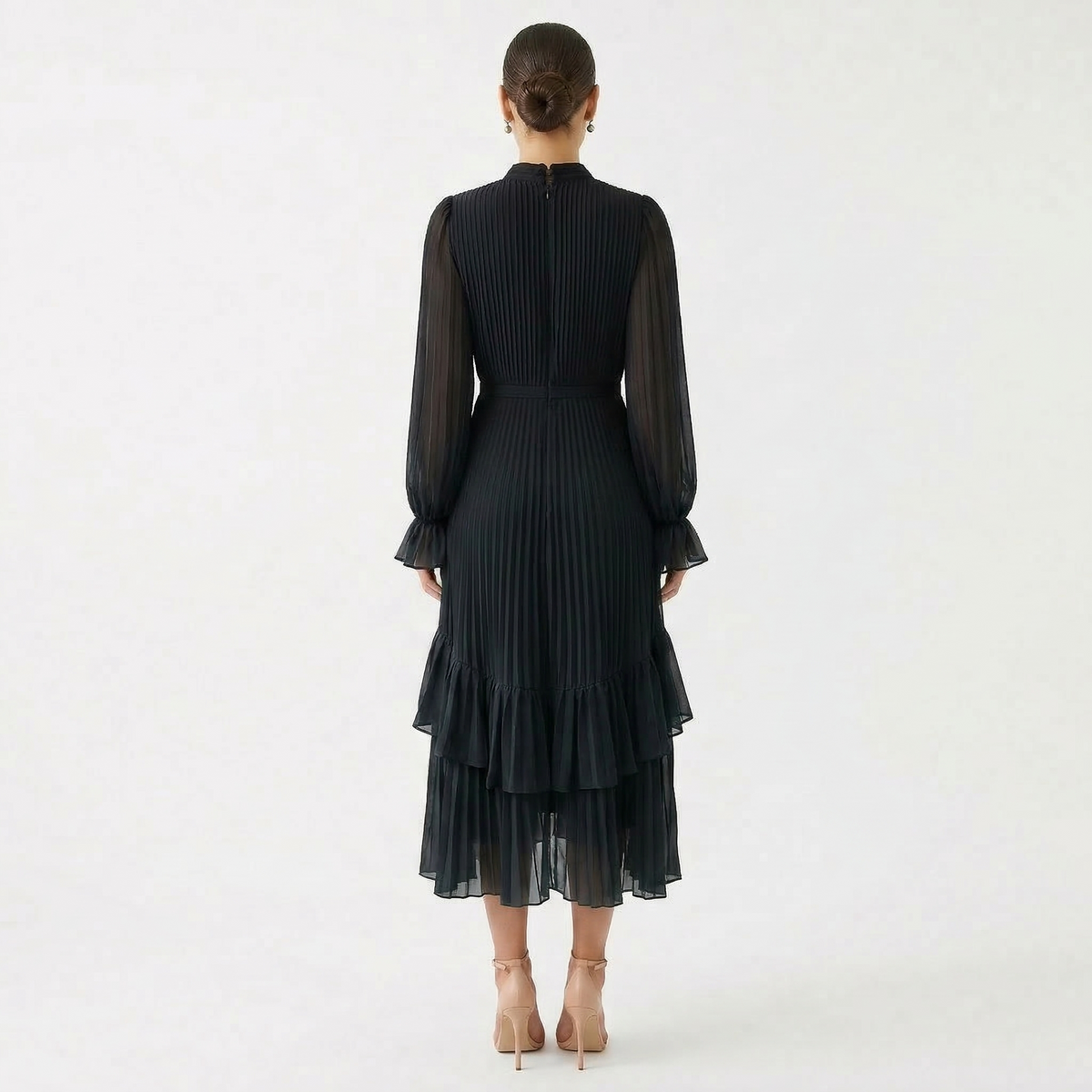 Melanie - Dress with Pleats and Wide Sleeves