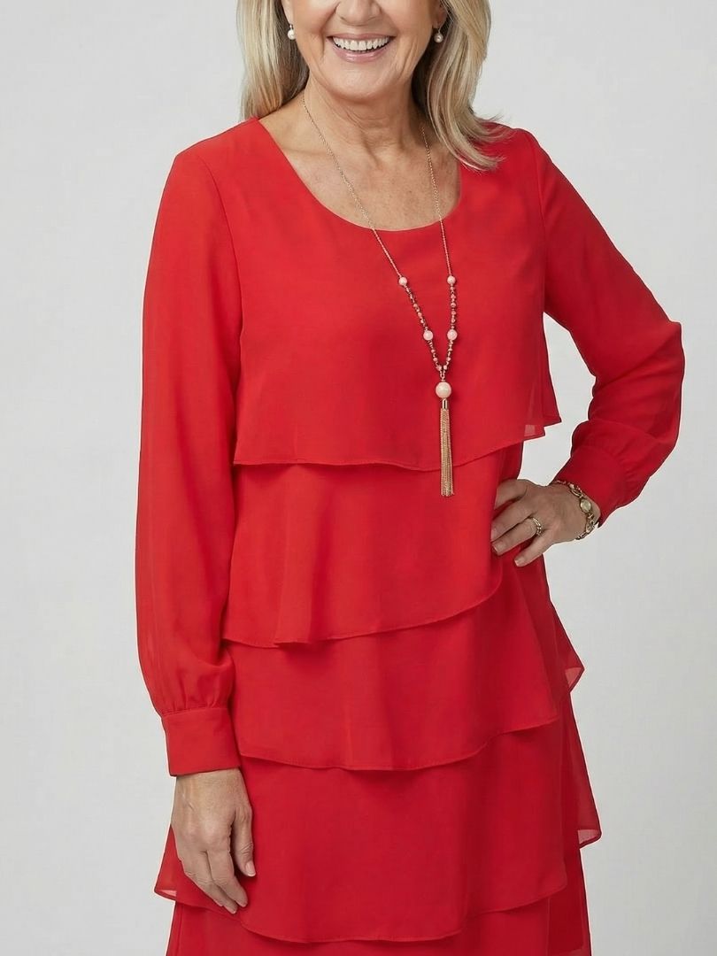Mia | Clean Layered Knee Length Dress