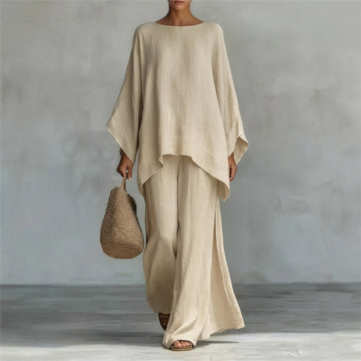 Christine | Long Sleeve Two-Piece Set with Wide Pants