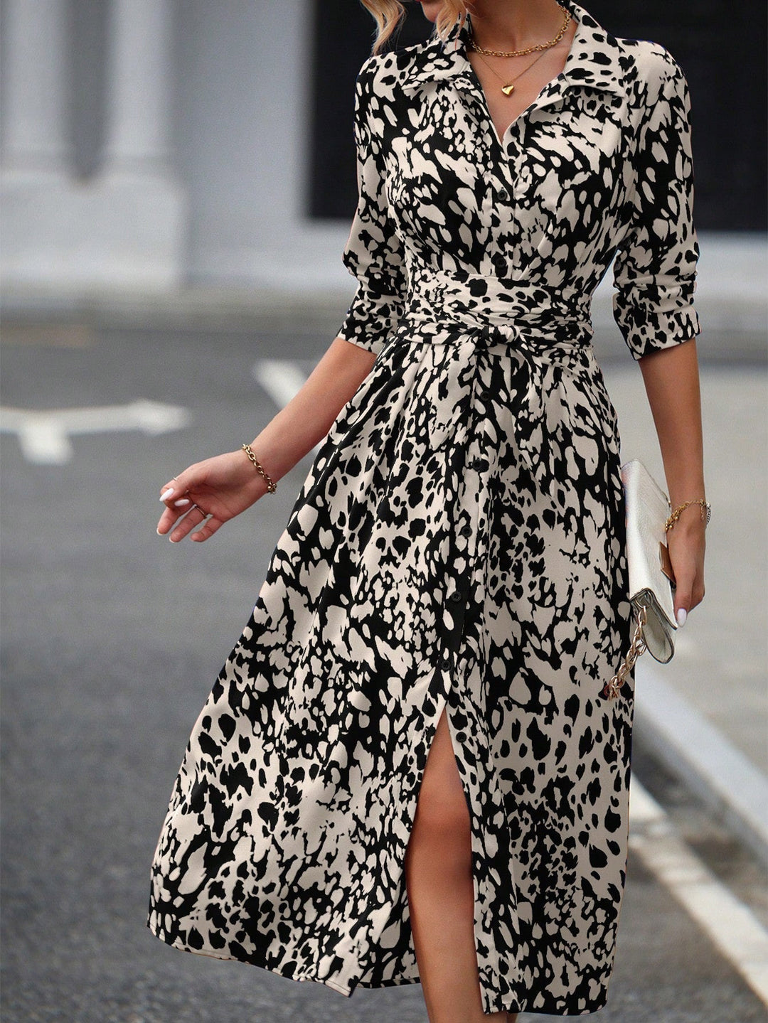 Zafira™ | Geometric Shirt Dress