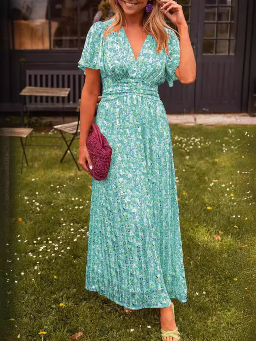 Elis – Long and Flowing Floral Print Dress
