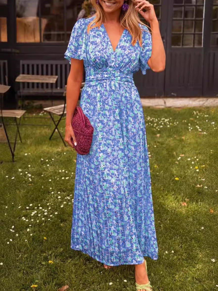 Elis – Long and Flowing Floral Print Dress