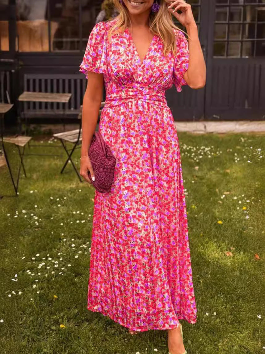 Elis – Long and Flowing Floral Print Dress