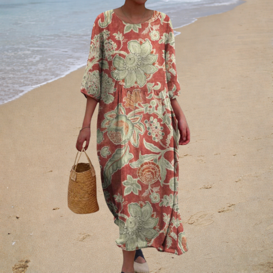 Long, flowy, chic, and comfortable dress