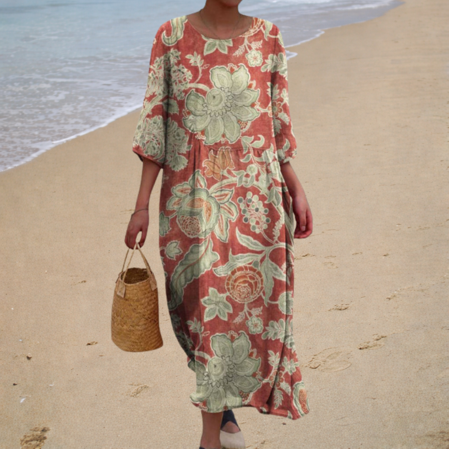 Long, flowy, chic, and comfortable dress