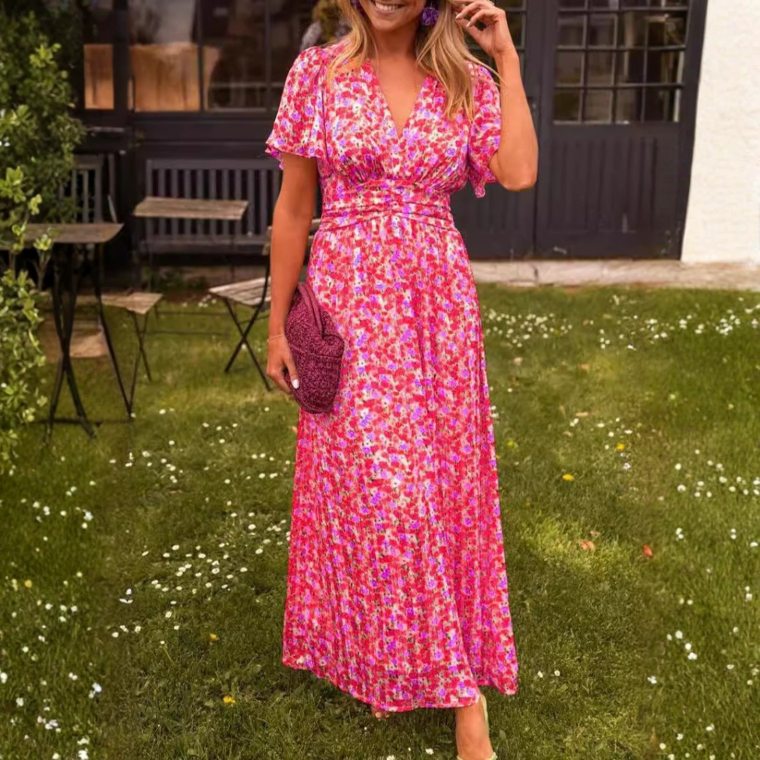 Elis – Long and Flowing Floral Print Dress