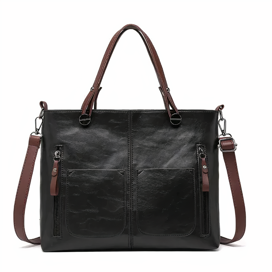 Leticia | Vintage Tote with Side Pockets