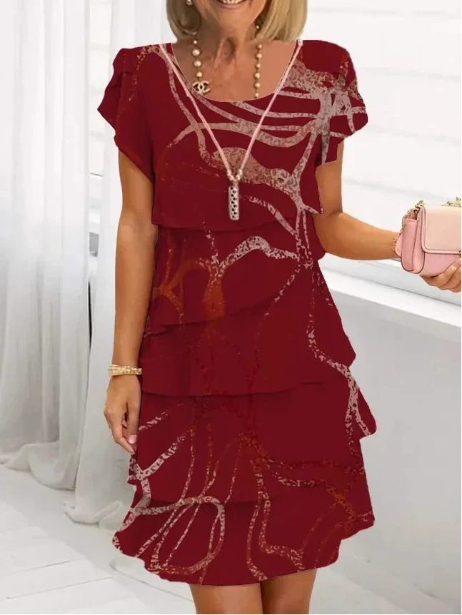 Monica | Elegant Comfort Ruffle Dress