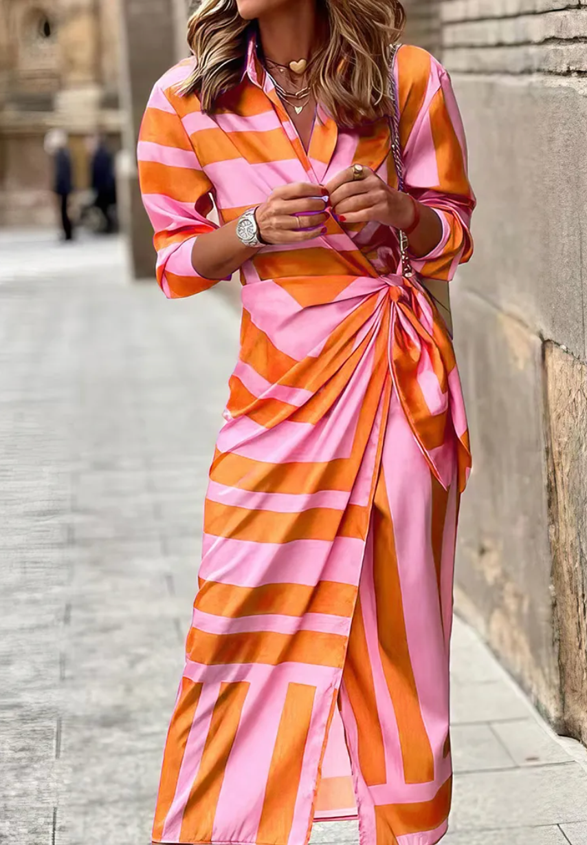 Amelia™ | Printed Wrap Dress