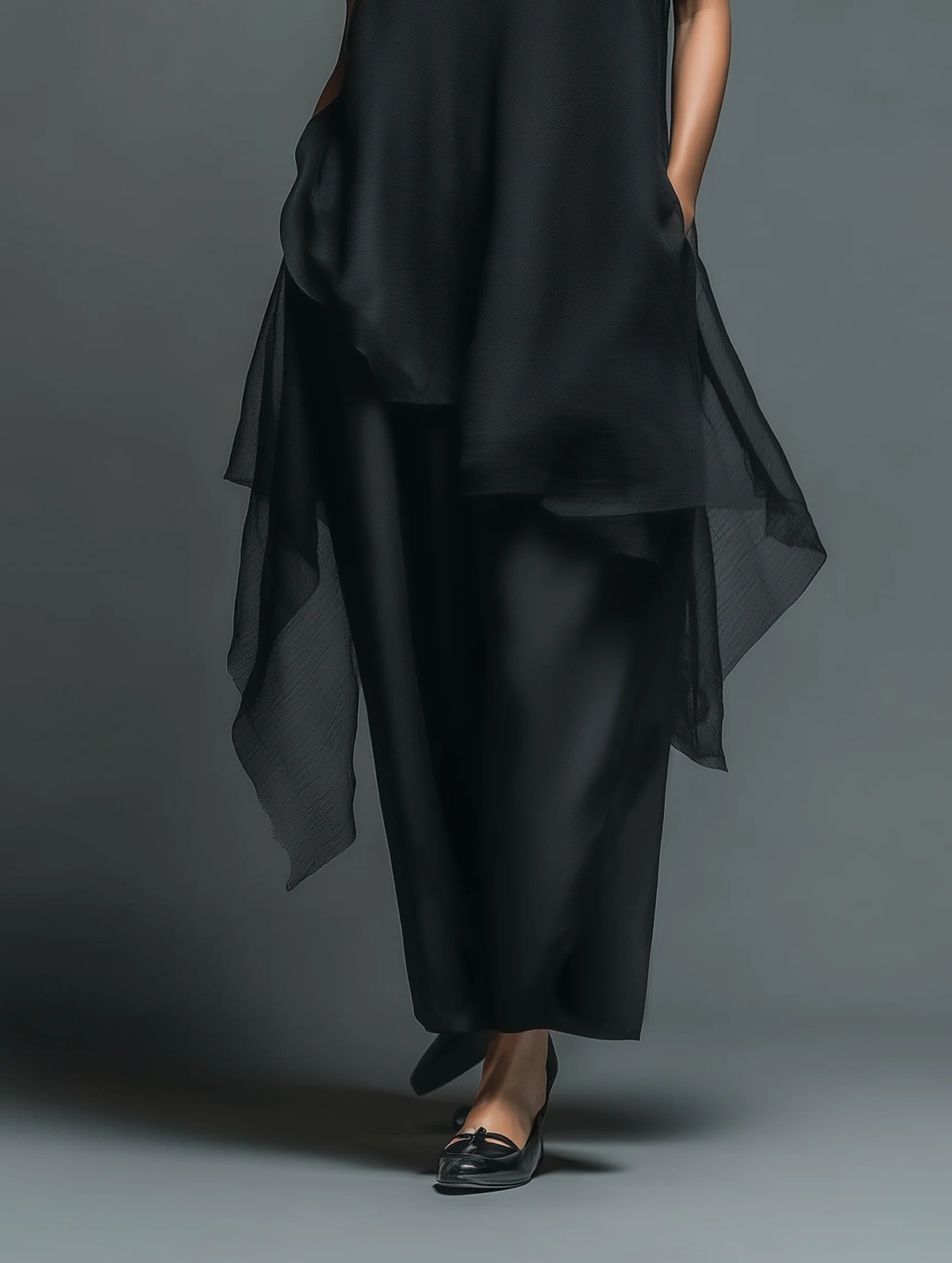 Monica | Acetate Slip Dress with Overlay