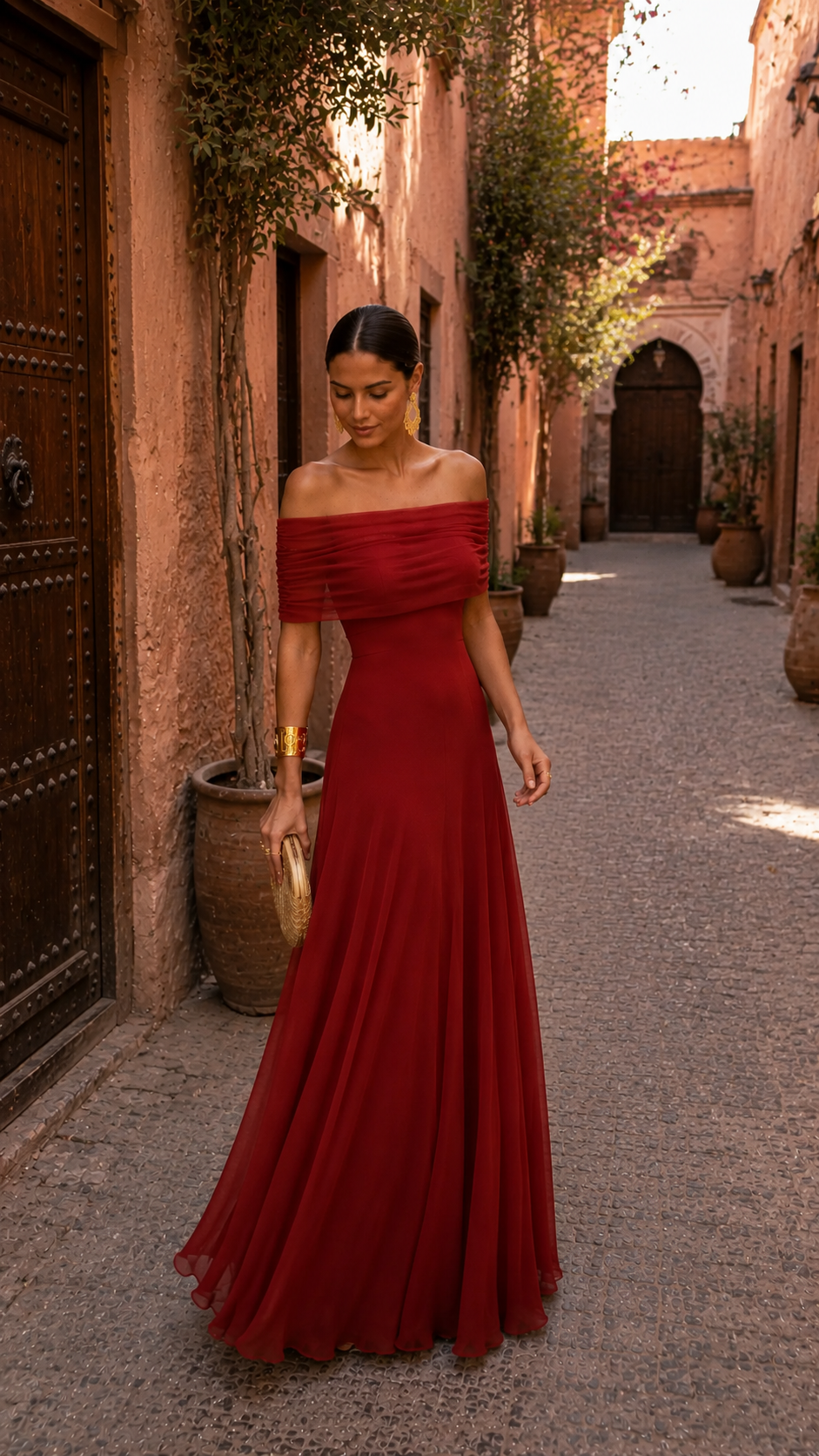 Toledo Dress in Terracotta