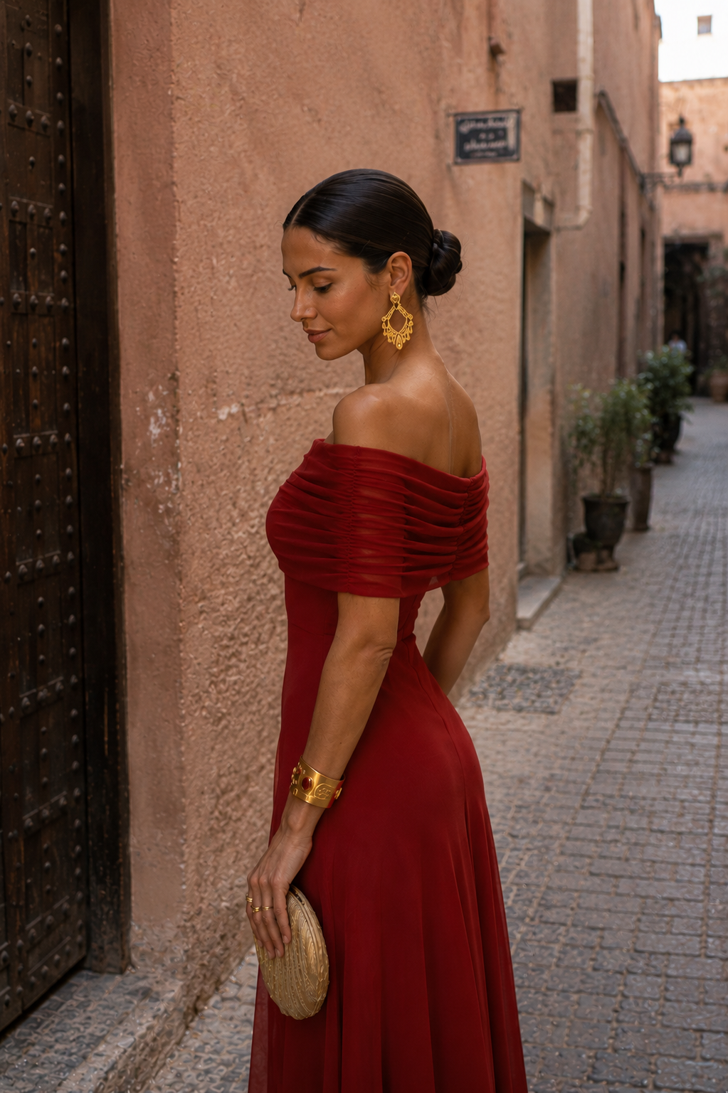 Toledo Dress in Terracotta