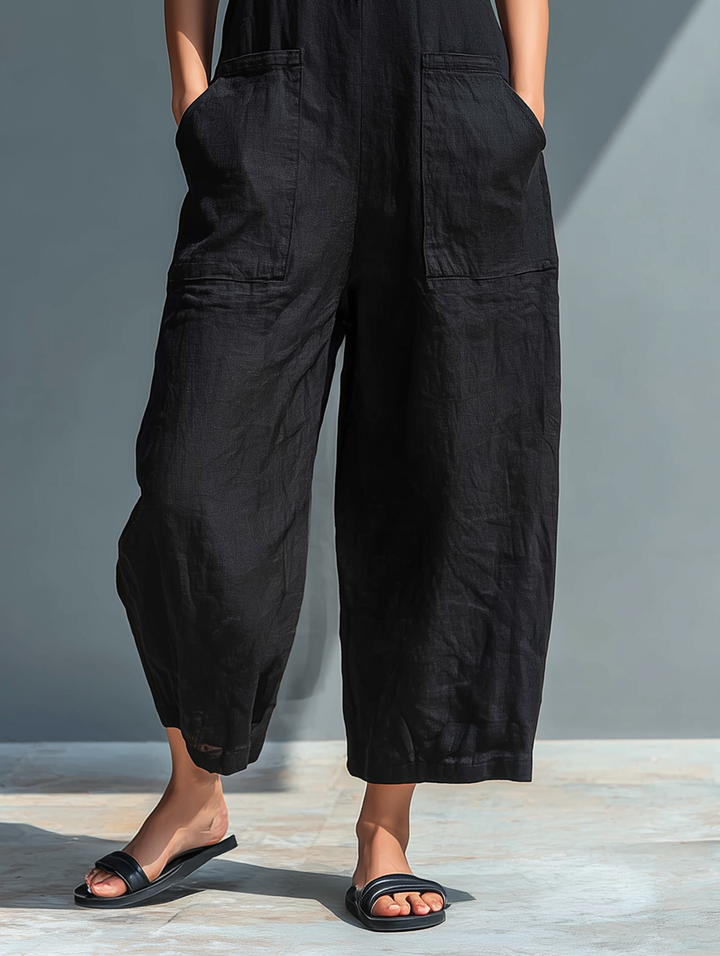 Vittoria | Minimalist Black Jumpsuit