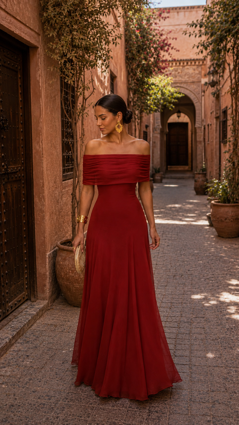 Toledo Dress in Terracotta