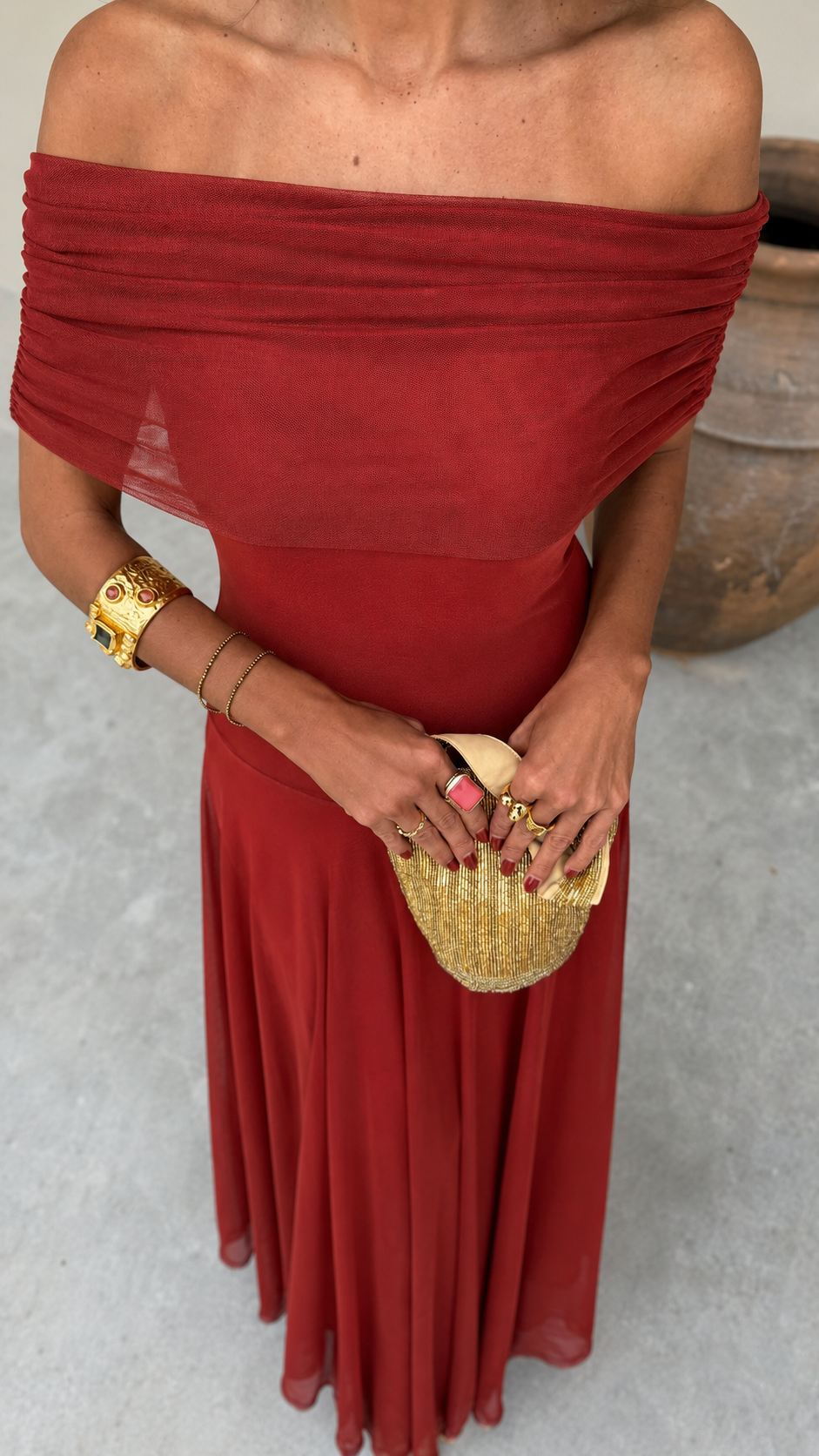 Toledo Dress in Terracotta