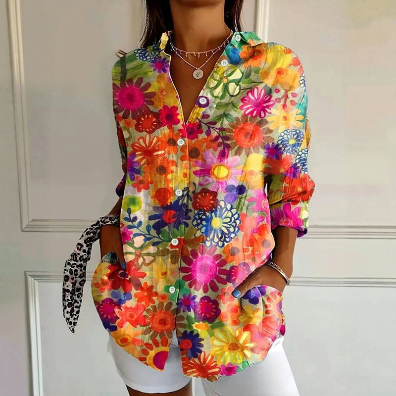 Rose | Vintage Floral Print Blouse