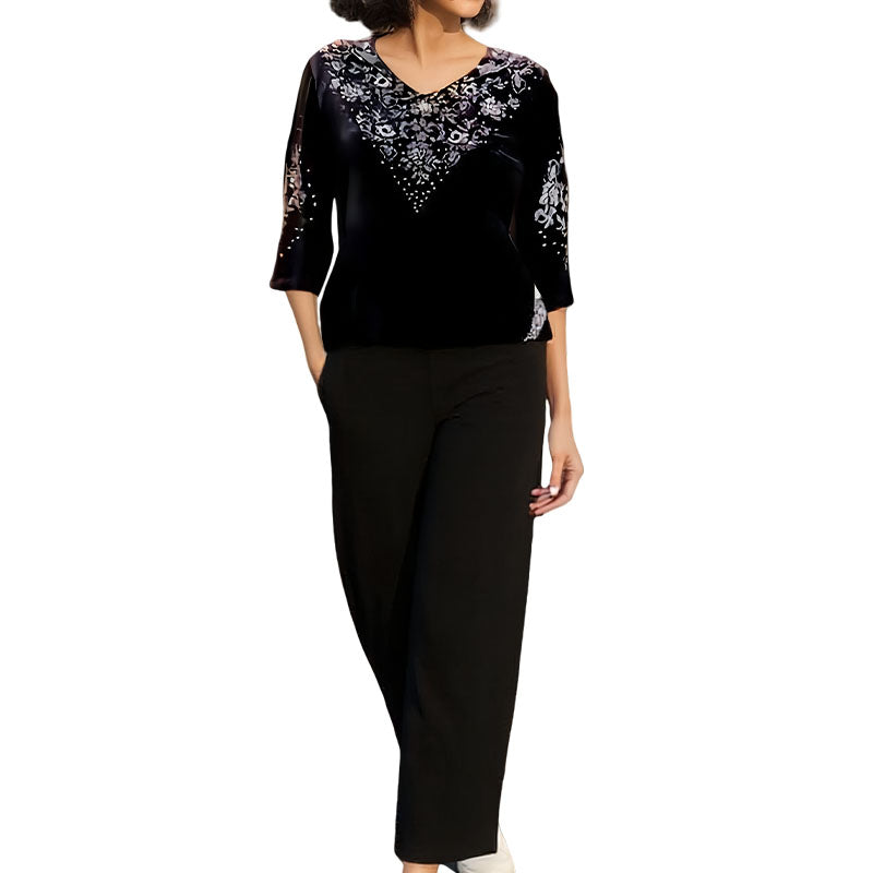 Elvire - Elegant Two-Piece Velvet Set