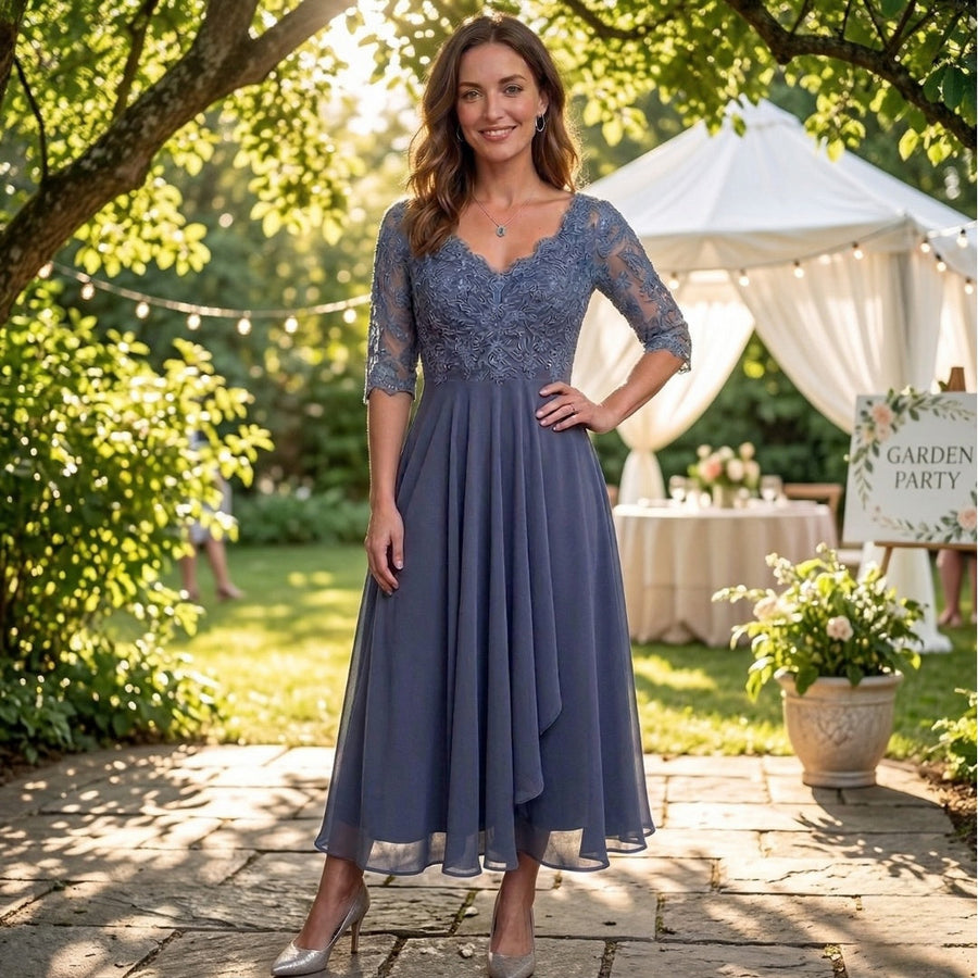 Harper™ | Elegant lace midi dress