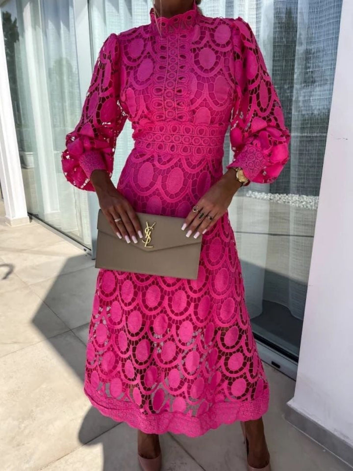Eloah™ | Elegant Lace Midi Dress