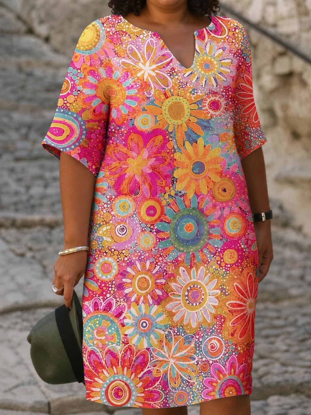 Della | Vibrant Floral Midi Dress