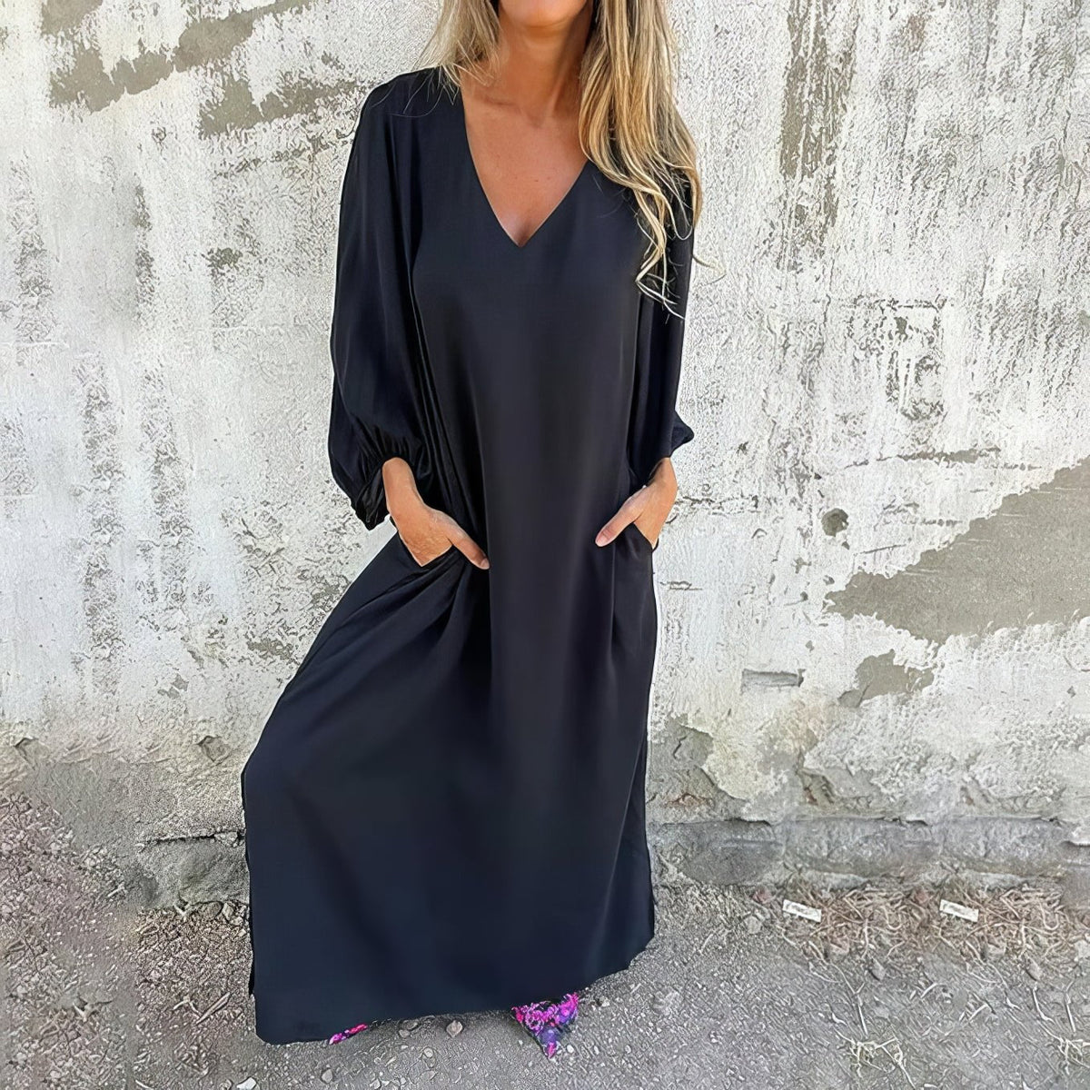 Katrina | Long Boho Dress with Pockets
