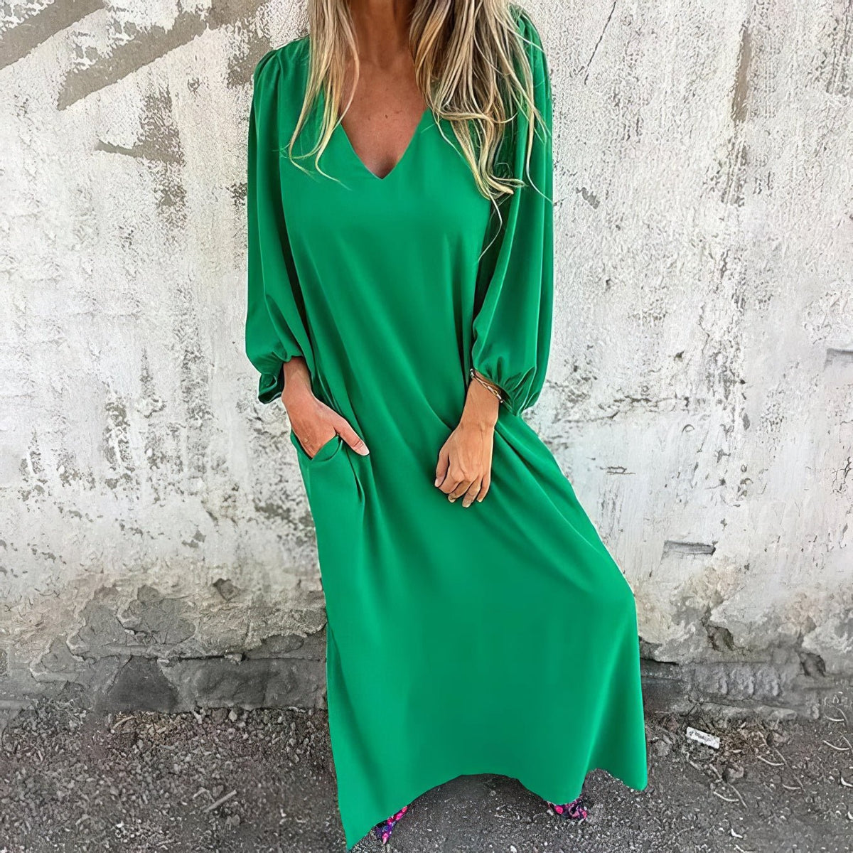 Katrina | Long Boho Dress with Pockets