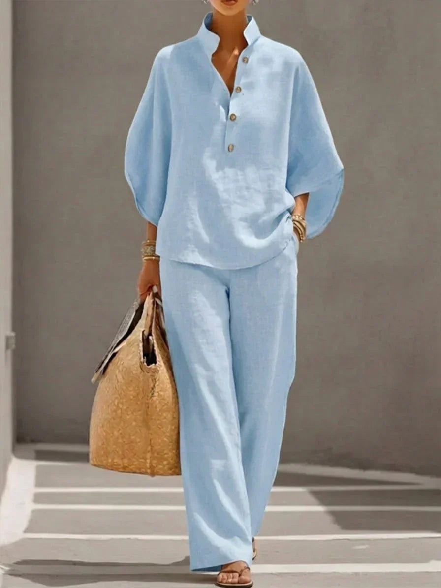 Sophie | Set with Batwing Sleeves and Wide Pants
