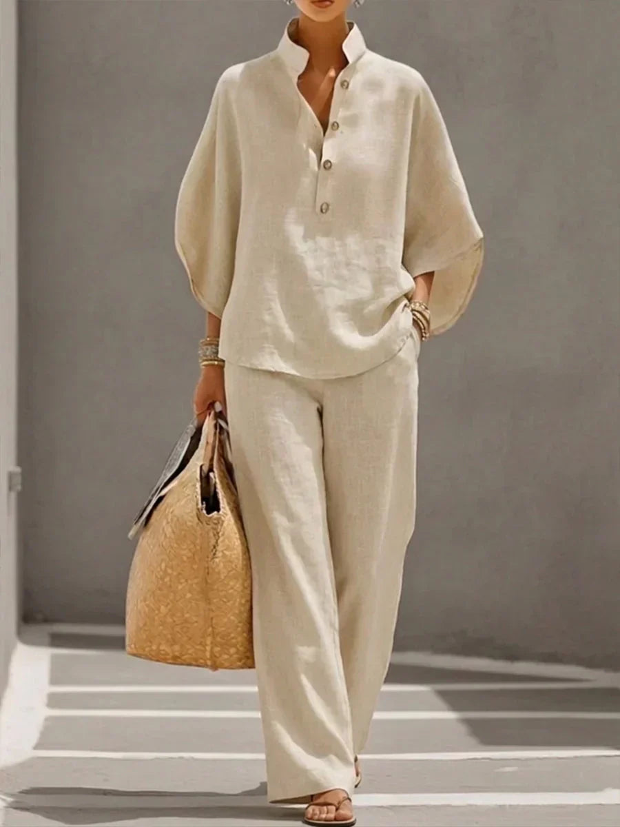 Sophie | Set with Batwing Sleeves and Wide Pants