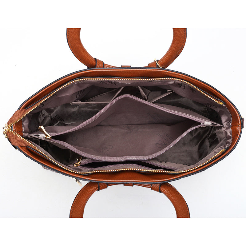 Amalia | Bicolor Crocodile Texture Bag
