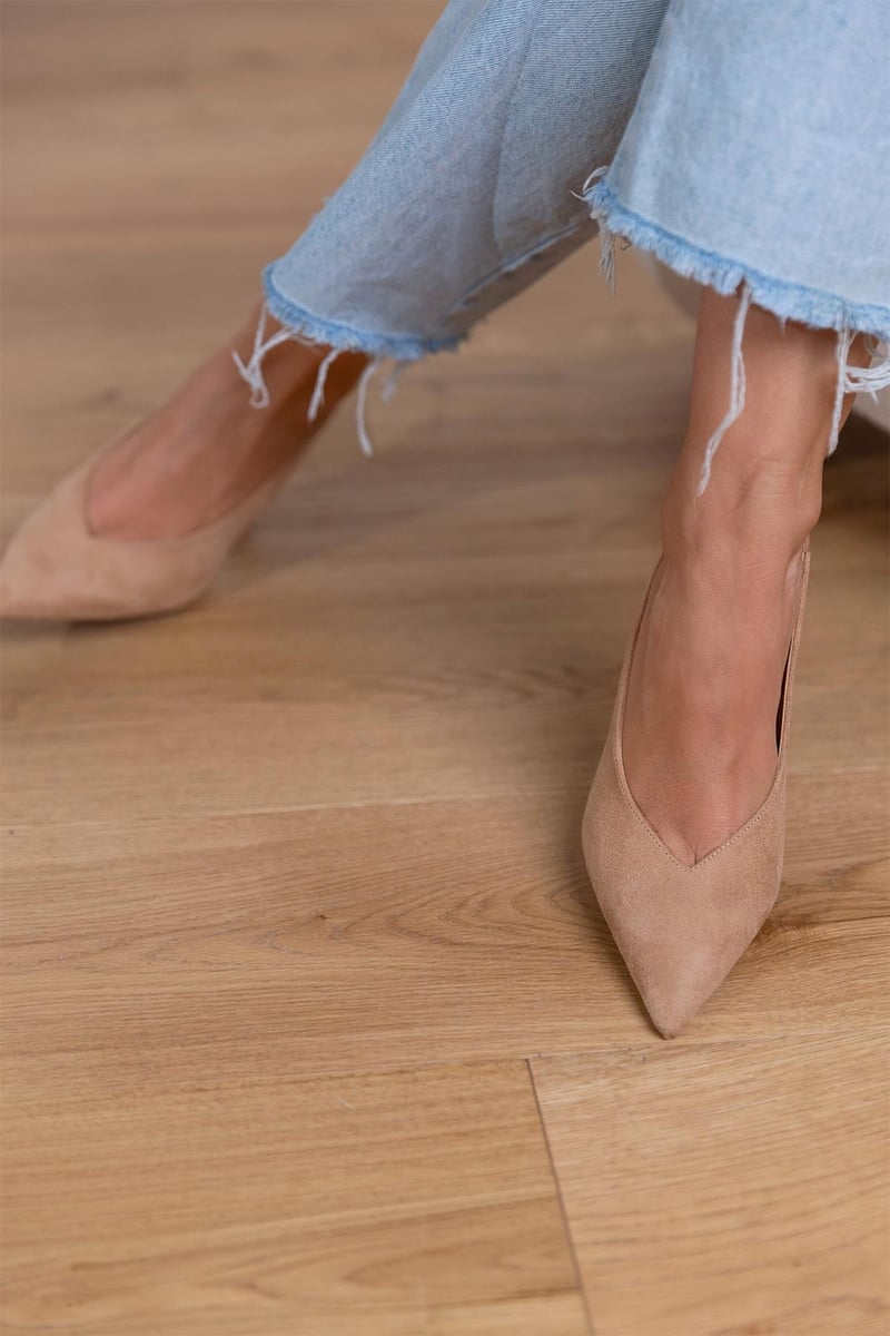 Marlena™ | Low Heel Shoes in Nude Color