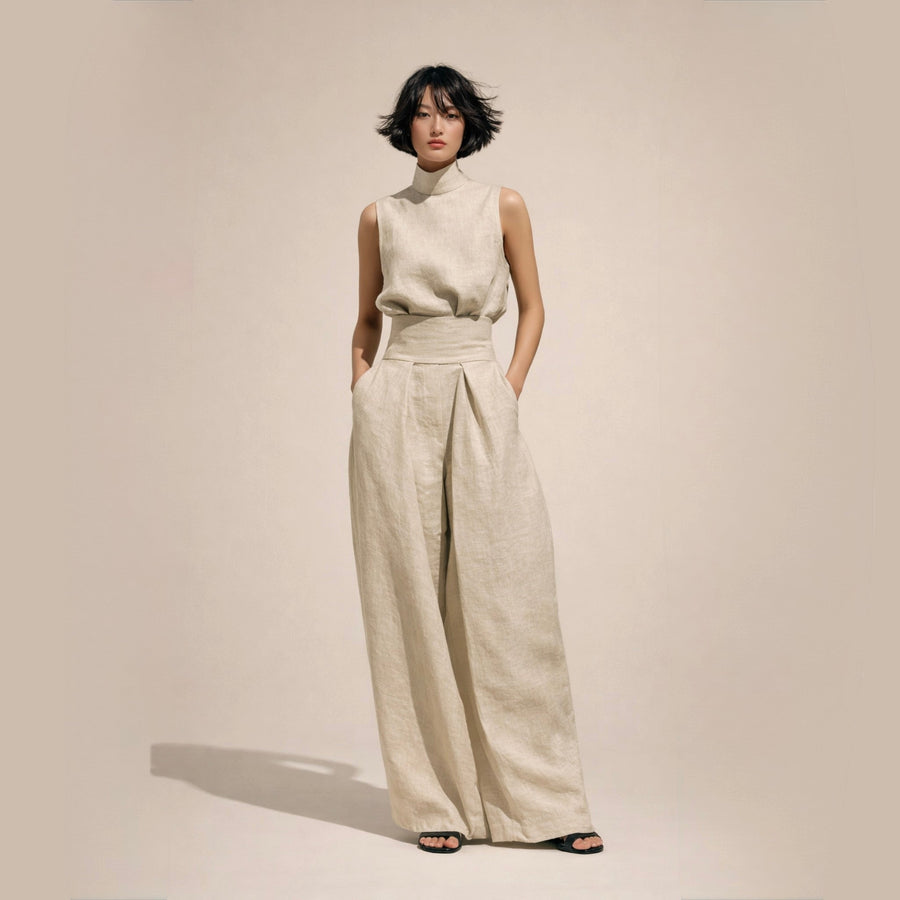 Elena | Chic High-Waist Jumpsuit