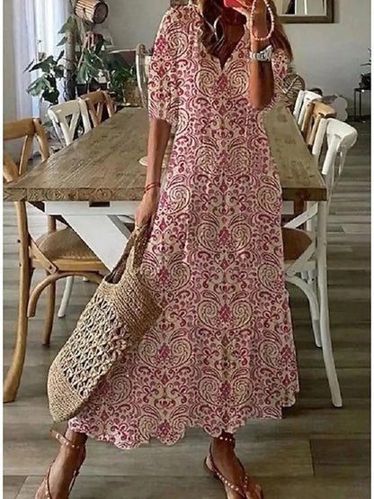 Luna | Bohemian Style Casual Midi Dress